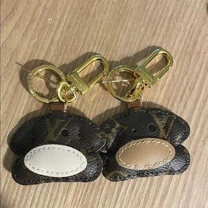 Upcycled Brown and Black piggy Keychain